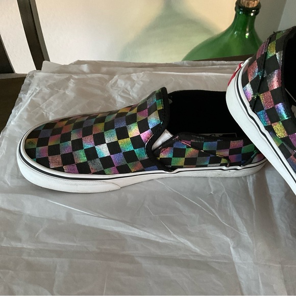 Women’s Van’s colorful Diamond Pattern Slip On size 8 - Picture 8 of 10
